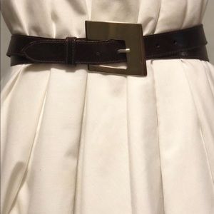 Brown leather belt by La Doppia Vita